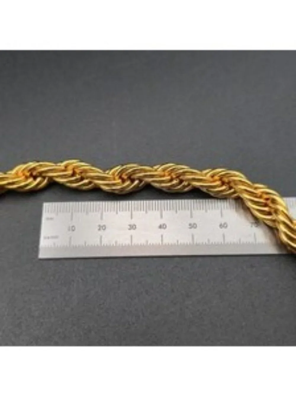32 Inch Gold Plated Chunky Rope Chain Necklace – Men's Hip Hop Jewelry B1488